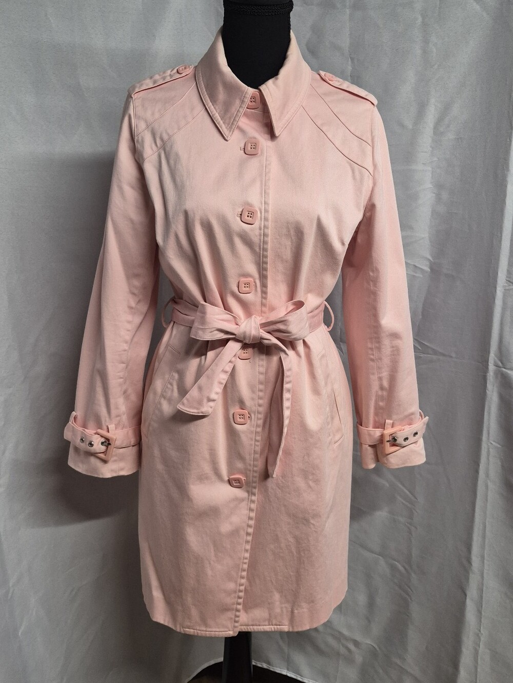 Apostrophe Pale Pink Belted Trench Coat